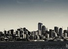 The Seattle skyline with the famous Space Needle to the far left. (Seattle, WA, USA 2008)