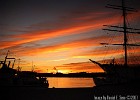 Dramatic sunset down by the "Barken Viking" in Göteborg. (Göteborg, Sweden 2007)